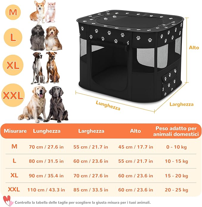 ALLSOPETS – Parque Plegable para Perros y Gatos (M) - Un refugio seguro, ligero y lleno de tradición