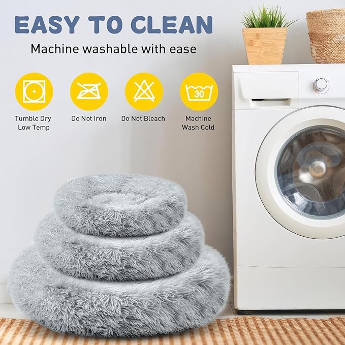 Cama Donut Mullida para Perros y Gatos – Su Refugio Redondo de Calma y Suavidad