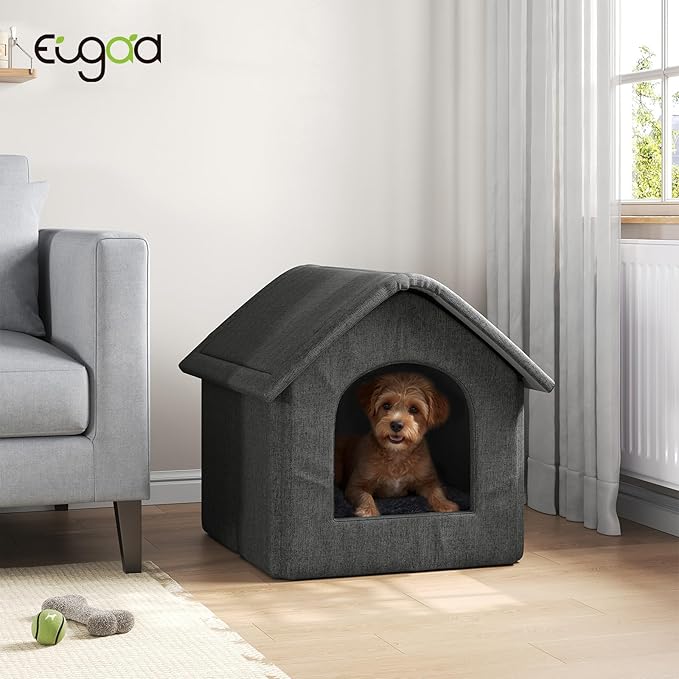 EUGAD – Cama/Cueva Grande para Gatos (60×55×60 cm) - Un refugio cálido, silencioso y lleno de hogar
