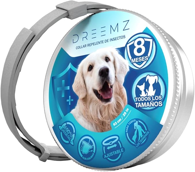 DREEMZ – Collar Repelente de Insectos (100% vegetal, 8 meses de protección)