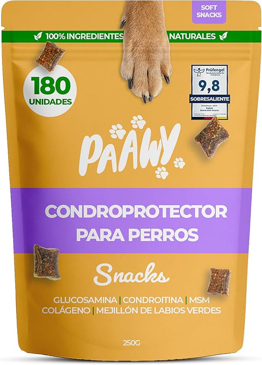 Paawy – Condroprotector para Perros (180 snacks) - Fuerza, movimiento y tradición para las articulaciones de tu compañero