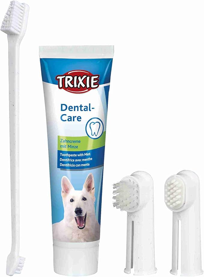TRIXIE – Set de Higiene Dental para Perros - Cuidar la boca de tu perro es cuidar su salud, su energía… y hasta su alegría