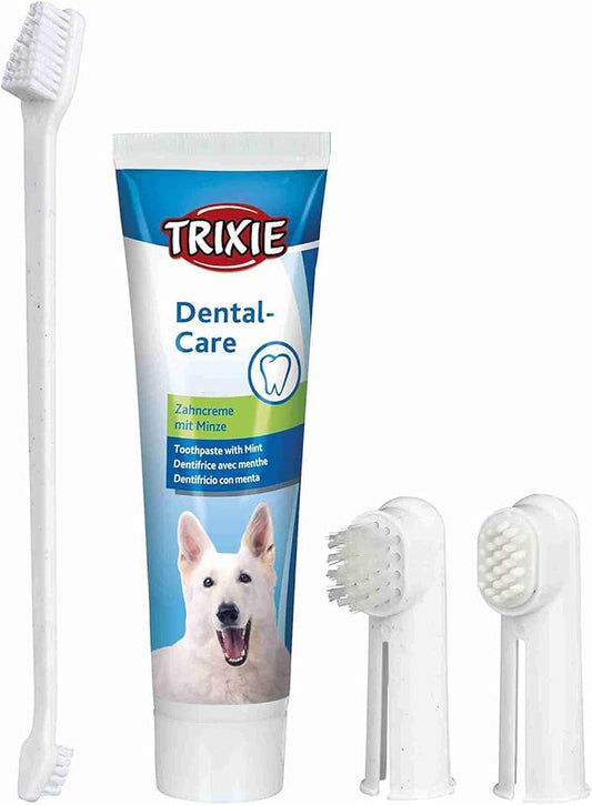 TRIXIE – Set de Higiene Dental para Perros - Cuidar la boca de tu perro es cuidar su salud, su energía… y hasta su alegría