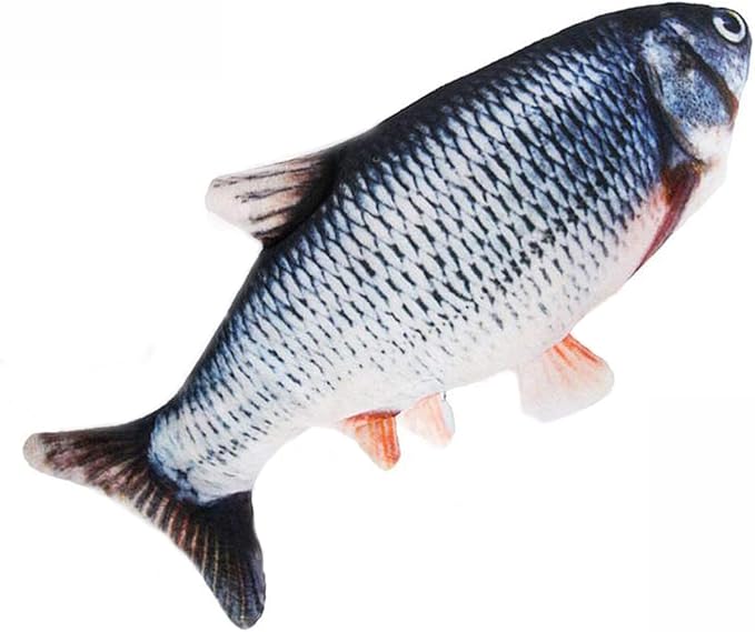 Nepfaivy – Pez Interactivo para Gatos (con Catnip y Carga USB) - Un pez que late, se mueve y despierta el instinto felino