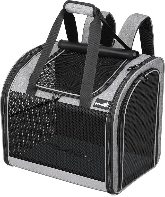 Pecute – Mochila Transportadora para Gatos y Perros Pequeños   Ventilación, seguridad y calma en cada paso