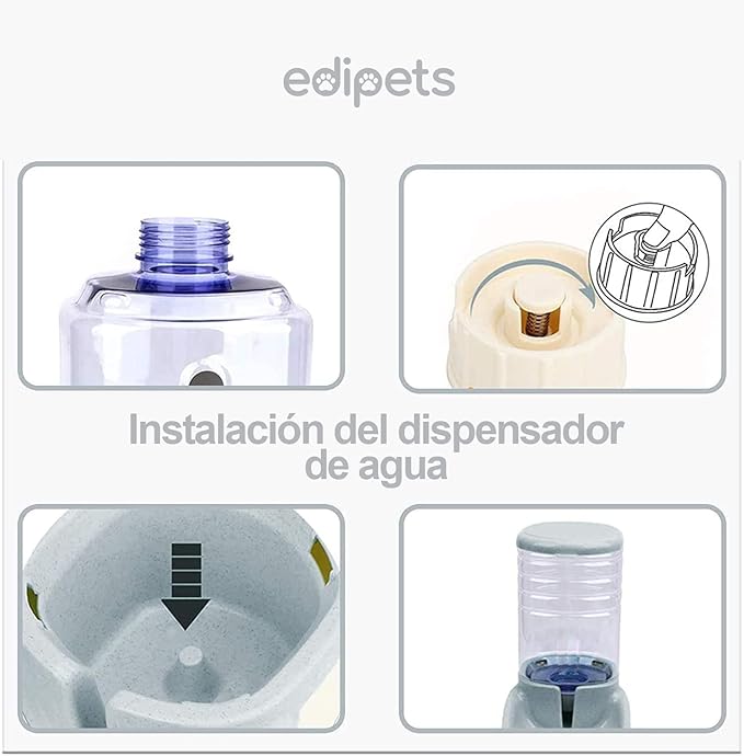 Dispensador automático para Gatos y Perros · Pack 2 (Comida + Agua)