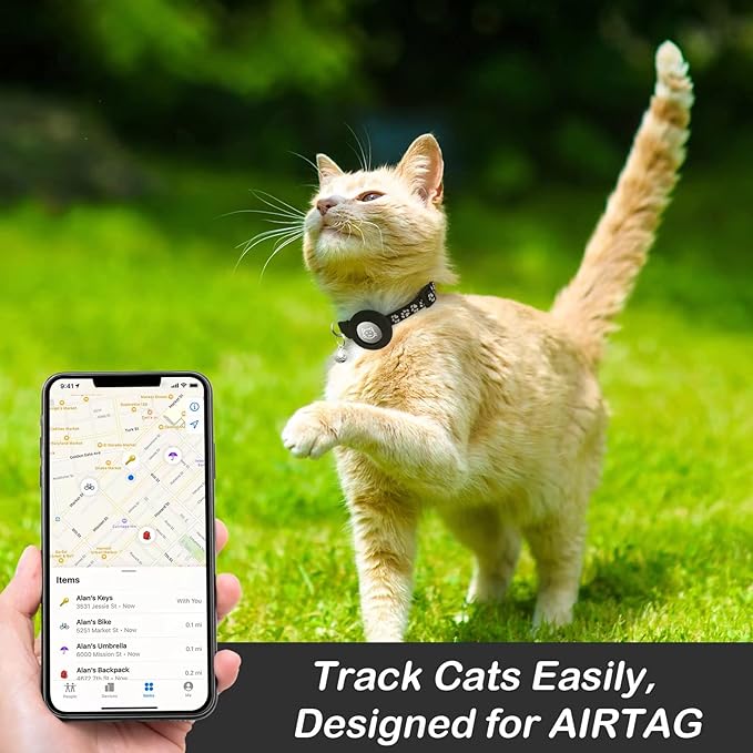 Pack 2 – Collares para Gato Compatibles con Apple AirTag - Seguridad, tradición y tranquilidad para tu compañero felino