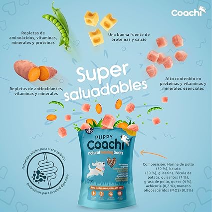 Coachi – Recompensas Naturales para Cachorros (Pollo, 100 g) - Pequeños premios… que educan con cariño y tradición
