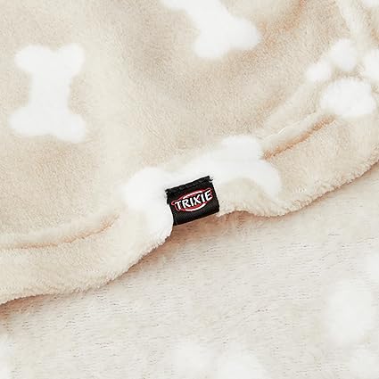 TRIXIE – Manta para Perros y Gatos “Kenny” (75 × 100 cm, Beige) - Suavidad, calor y tradición para los que siempre nos acompañan