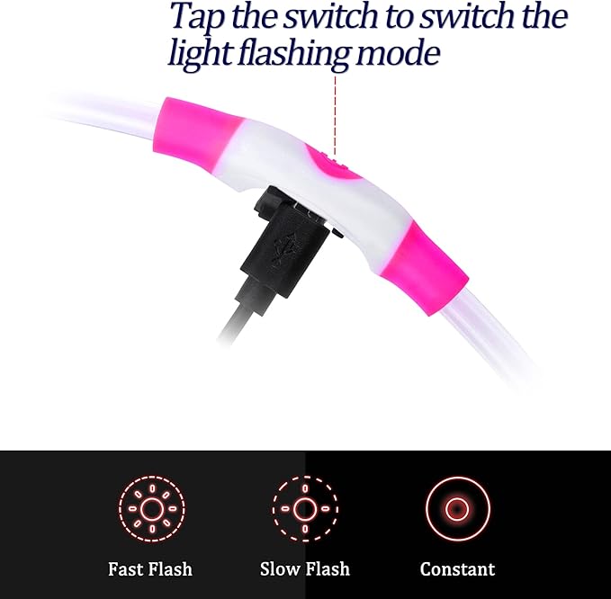 Coolzon Collar Luminoso para Perros y Gatos – Luz, Seguridad y Amor en Cada Paseo