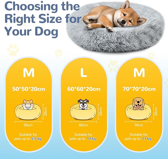 Cama Donut Mullida para Perros y Gatos – Su Refugio Redondo de Calma y Suavidad