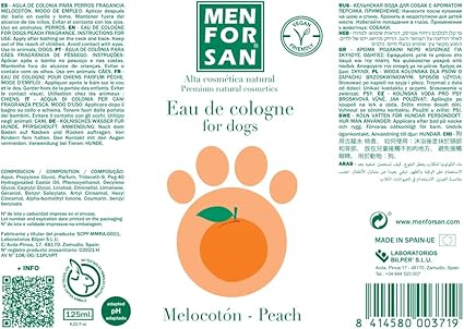 MENFORSAN – Agua de Colonia para Perros Aroma Melocotón