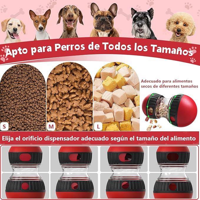 Juguete Interactivo y Alimentador Lento para Perros – Juguete Resistente para Cachorros y Razas Medianas/Grandes