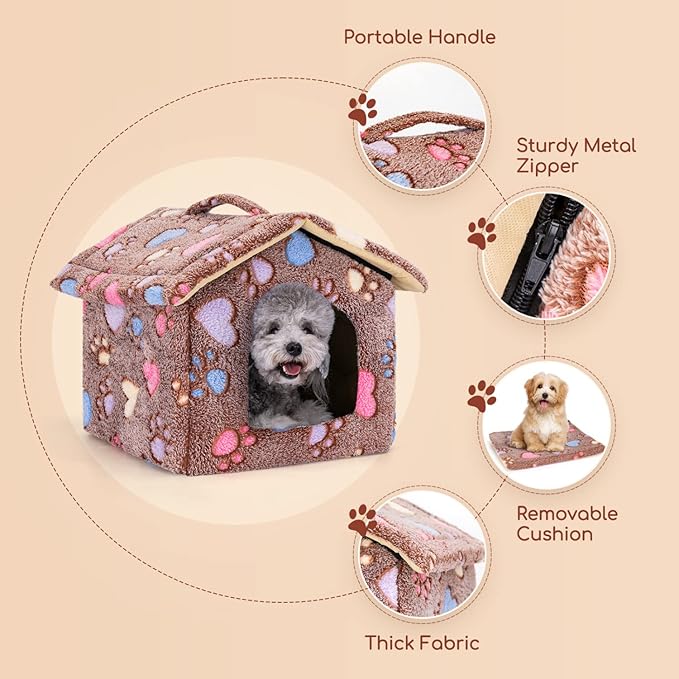 Nobleza – Caseta Interior para Perros y Gatos - Un refugio cálido, plegable y lleno de hogar