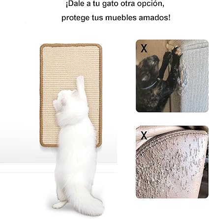 FUKUMARU – Alfombrilla Rascador de Sisal Natural (50×30 cm) - Tradición, instinto y calma para tu felino