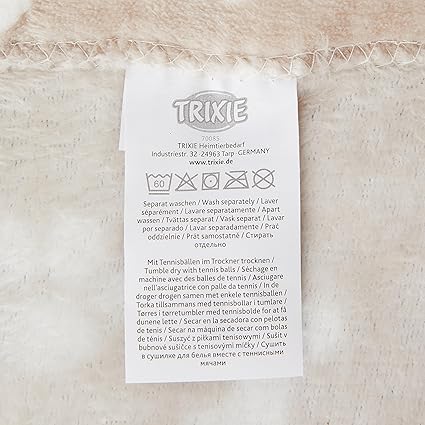 TRIXIE – Manta para Perros y Gatos “Kenny” (75 × 100 cm, Beige) - Suavidad, calor y tradición para los que siempre nos acompañan