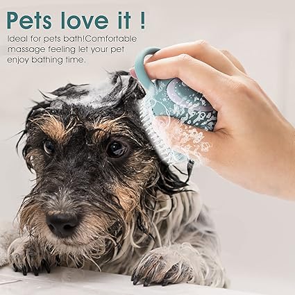 TIESOME Cepillo de Baño para Perros y Gatos – El masaje que tu mascota esperaba toda su vida