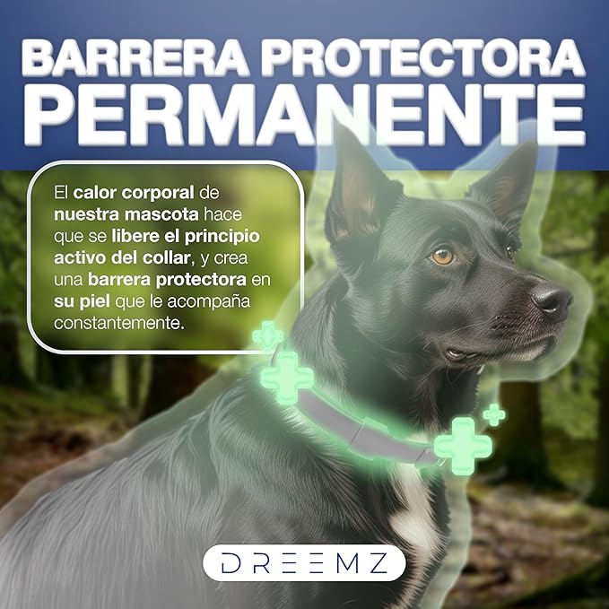 DREEMZ – Collar Repelente de Insectos (100% vegetal, 8 meses de protección)
