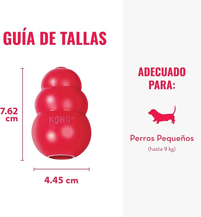 KONG Classic – Juguete Rellenable para Perros Pequeños - El clásico que nunca falta en un hogar con fuego y cariño