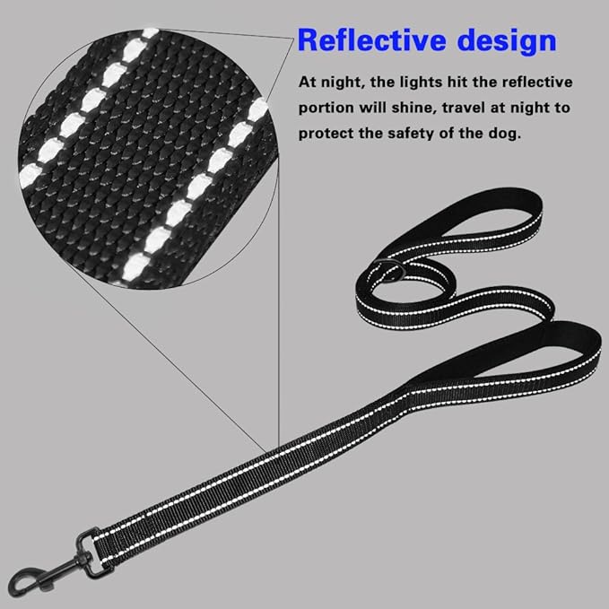 HRYSPN – Correa Resistente para Perros Grandes   Control, seguridad y calma en cada paso · 1,50 m · Doble asa acolchada