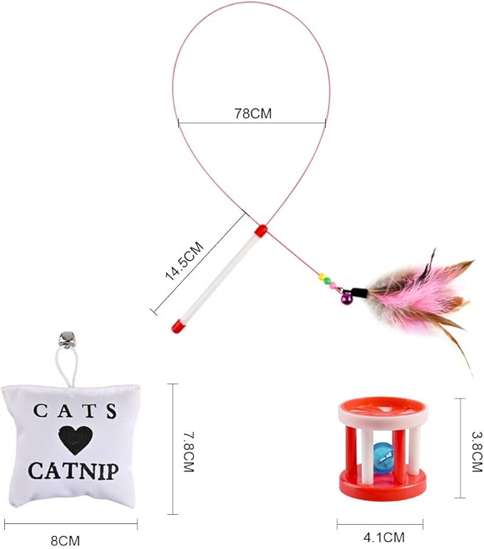 GOLDGE – Pack de Juguetes Interactivos para Gatos - Plumas, ratoncitos y juegos que despiertan el instinto felino