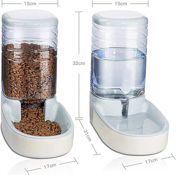 Dispensador automático para Gatos y Perros · Pack 2 (Comida + Agua)