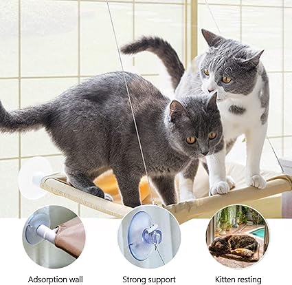 DIDUDE – Hamaca de Ventana para Gatos - Un trono al sol para los reyes silenciosos del hogar