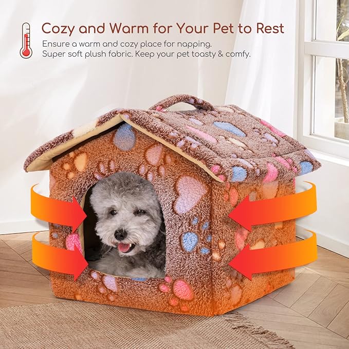 Nobleza – Caseta Interior para Perros y Gatos - Un refugio cálido, plegable y lleno de hogar