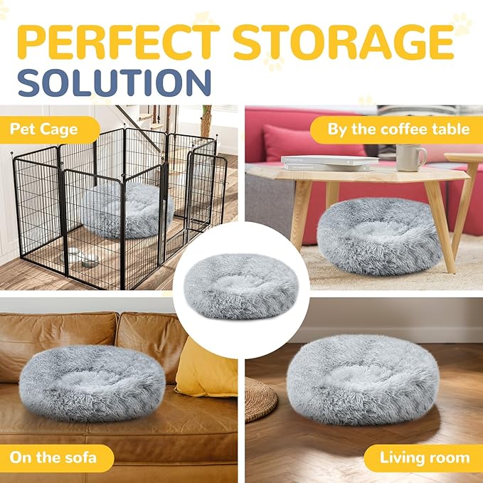 Cama Donut Mullida para Perros y Gatos – Su Refugio Redondo de Calma y Suavidad