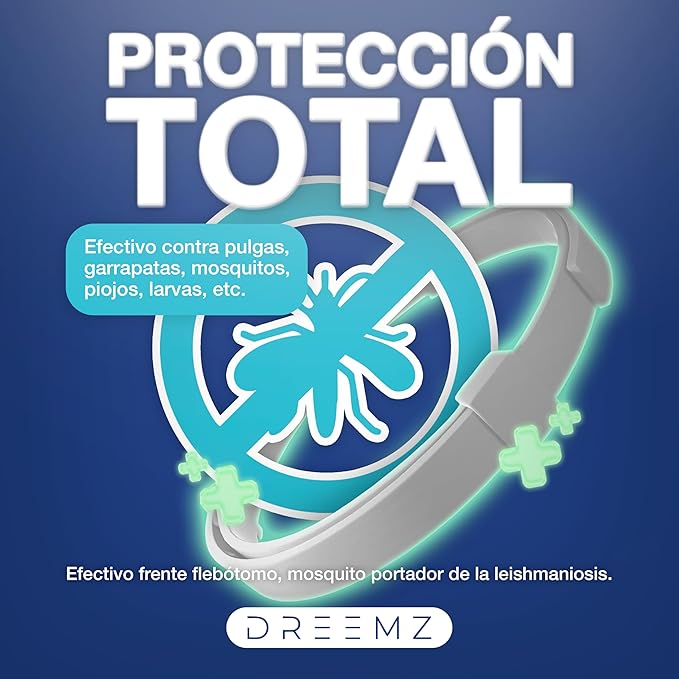 DREEMZ – Collar Repelente de Insectos (100% vegetal, 8 meses de protección)