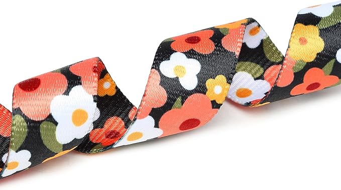 Collar para Perros – Ajustable, Cómodo y con un Diseño Floral que Enamora   Tamaño S · Floral Naranja