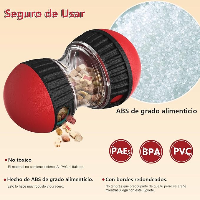 Juguete Interactivo y Alimentador Lento para Perros – Juguete Resistente para Cachorros y Razas Medianas/Grandes