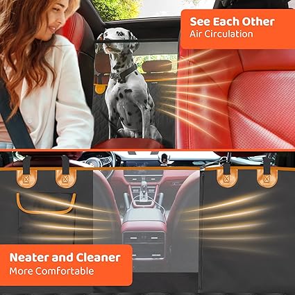 KYG Funda para Perros para Coche – Protección Completa con Ventana de Malla y Cuidado para Cada Viaje