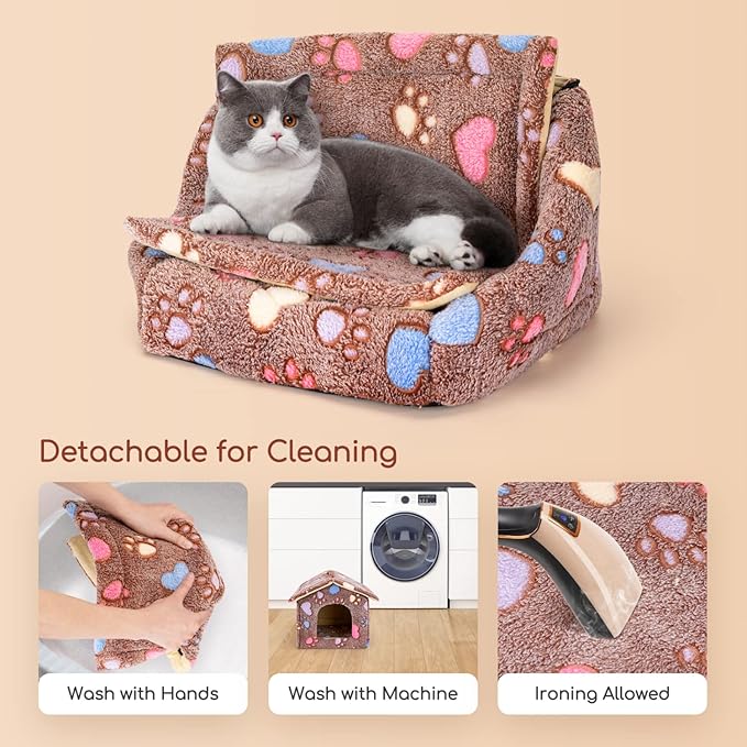 Nobleza – Caseta Interior para Perros y Gatos - Un refugio cálido, plegable y lleno de hogar