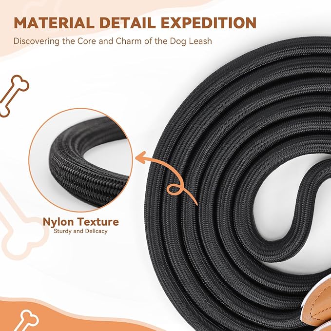 Correa Doble Enganche para Perros – Control, Libertad y Equilibrio   3 metros · Ajustable · Negro