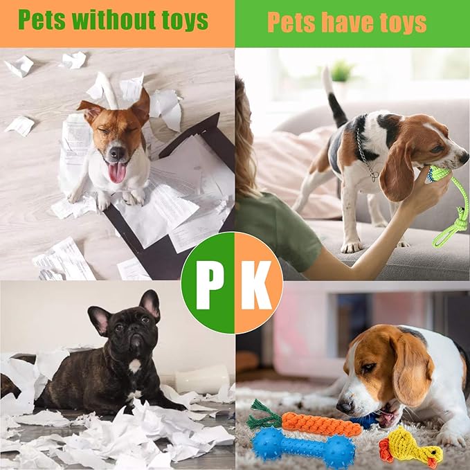 Juguetes Interactivos para Perros – Pack de 15 Piezas - Juego, tradición y cuidado en cada mordida