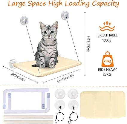 DIDUDE – Hamaca de Ventana para Gatos - Un trono al sol para los reyes silenciosos del hogar