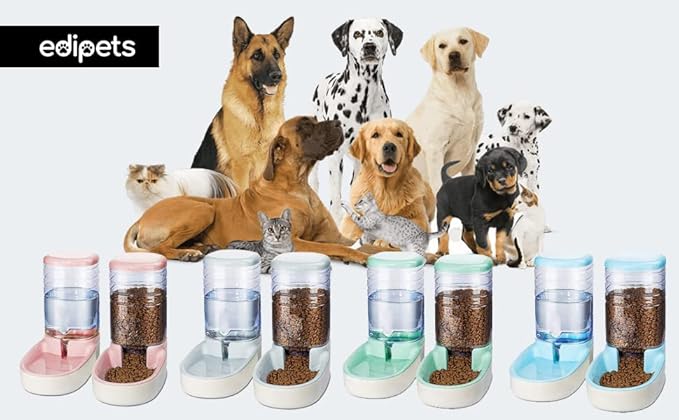 Dispensador automático para Gatos y Perros · Pack 2 (Comida + Agua)