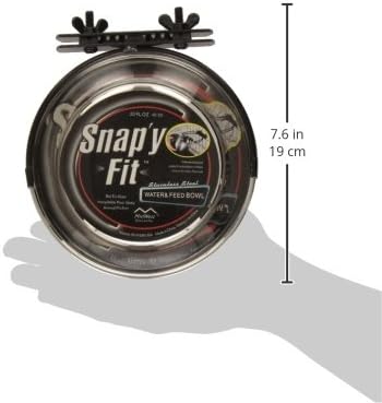 Comedero Snap’y Fit de Acero Inoxidable para Jaulas