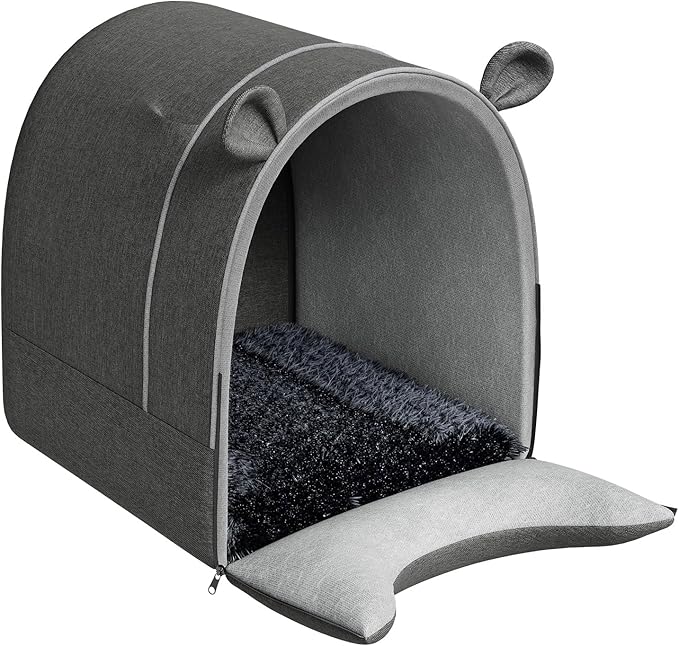 EUGAD – Caseta 2 en 1 para Gatos y Perros (60×55×60 cm) - refugio cálido, resistente y lleno de hogar